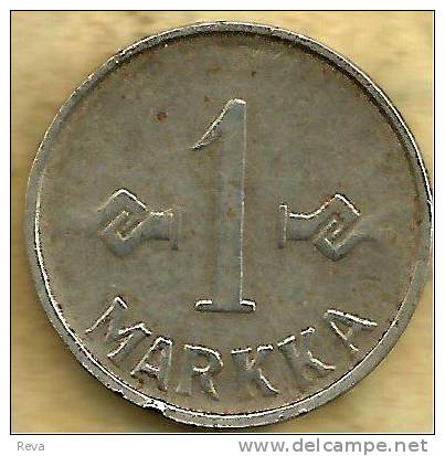 FINLAND 1 MARKKAA WRITING ETC FRONT & BACK 1956 KM? READ DESCRIPTION CAREFULLY !!! - Finlandia