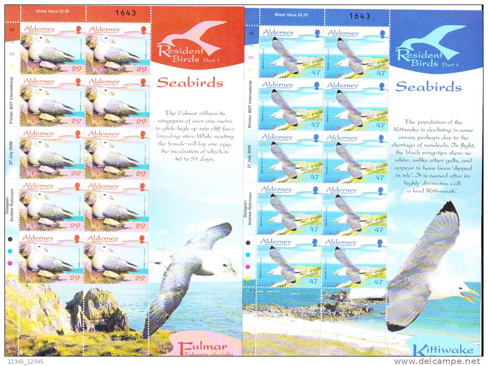 Alderney  Postfris MNH Seabirds - Alderney