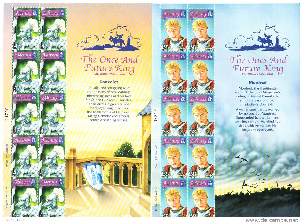 Alderney  Postfris MNH The Once And Future King Sheet Of 10 - Alderney