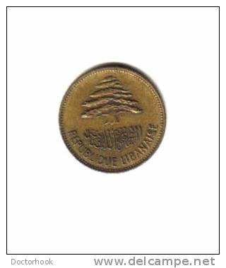 LEBANON    25  PIASTRES  1961  (KM # 16.2) - Liban