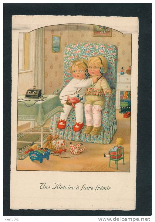 ENFANTS - Jolie Carte Enfants Et Jouets "Une Histoire à Faire Frémir "signée Pauli EBNER - Ebner, Pauli