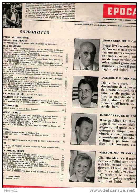 Epoca - JAMES DEAN E La Storia Segreta -21-4-1957 - N° 342 - Cinéma