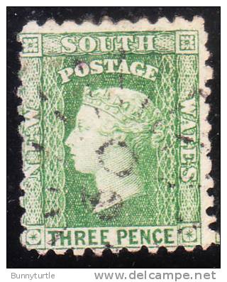 Australia 1871-84 NSW Queen Victoria Three Pence Used - Gebruikt