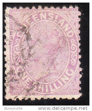 Australia 1882-83 Queensland Queen Victoria 1 Shilling Used - Used Stamps