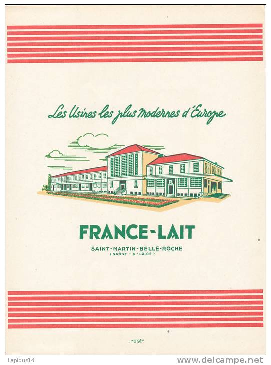 PR 29/  PROTEGE CAHIER-   FRANCE LAIT - Produits Laitiers