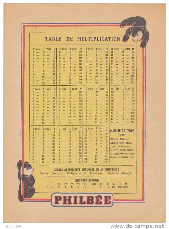 PR 70/  PROTEGE CAHIER-    PHILBEE  PAIN D'EPICES - Honigkuchen-Lebkuchen