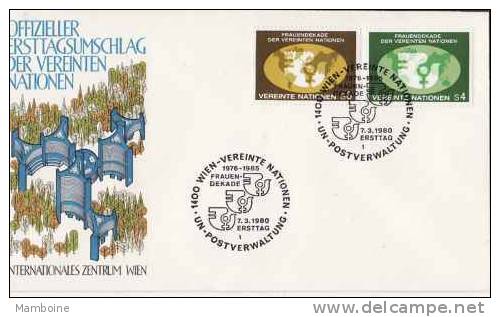 ONU  Vienne 1980  N° 9 . 10 =  Enveloppe  1°jour - FDC