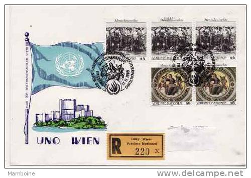 ONU  Vienne 1989  N° 96 + 99   =  Enveloppe  1°jour - FDC