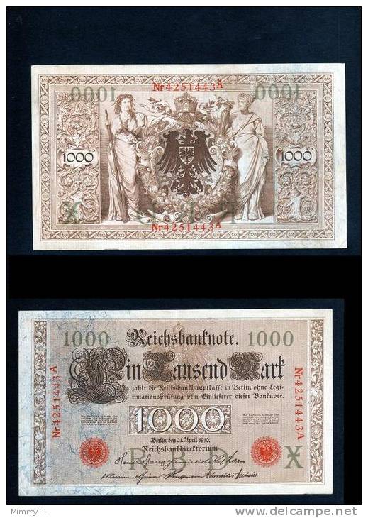 Lotto 11- Banconota Originale, Come Nuova- Deutsches Rèich .21-04-1910 - Other & Unclassified