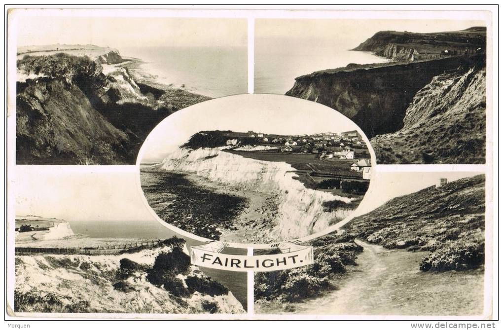 Postal HASTINGS (sussex) Gran Bretaña 1959. Vistas Fairlight - Briefe U. Dokumente