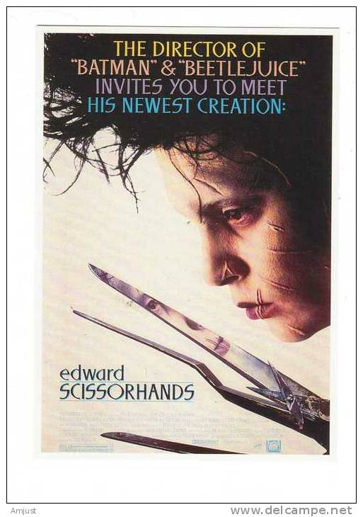 Cinema / Film / Affiche Sur Carte Postale /  Edward Scissorhands - Posters On Cards