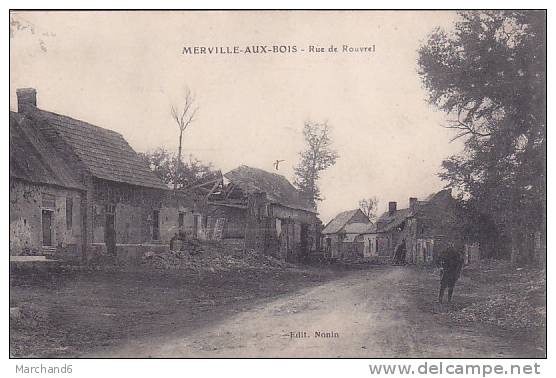 NORD MERVILLE AUX BOIS RUE DE ROUVRE ROUVREL  ??? Editeur Nonin - Merville