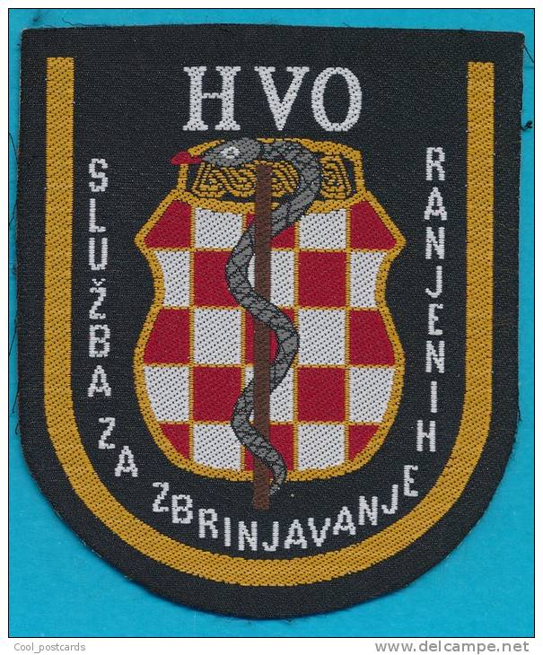 BOSNIA, CROATIAN FORCES SLEEVE PATCH, HVO, 3. SLUZBA ZA ZBRINJAVANJE RANJENIKA - Ecussons Tissu