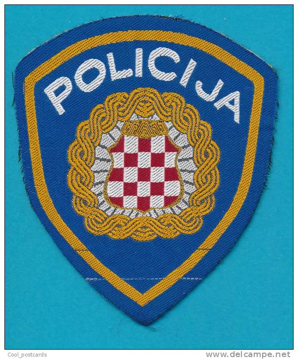 BOSNIA, CROATIAN POLICE FORCES SLEEVE PATCH - Ecussons Tissu