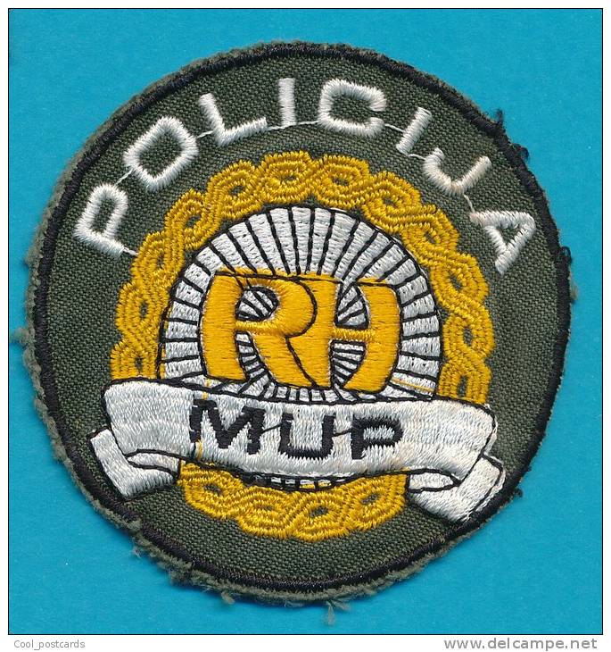 CROATIA, POLICE FORCES SLEEVE PATCH, POLICIJA - Ecussons Tissu