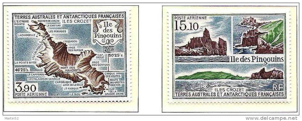 T.A.A.F. 1988: Michel-No. 237-238  Ile Des Pingouins ** MNH  (cote 10.00 Euro) - Préservation Des Régions Polaires & Glaciers