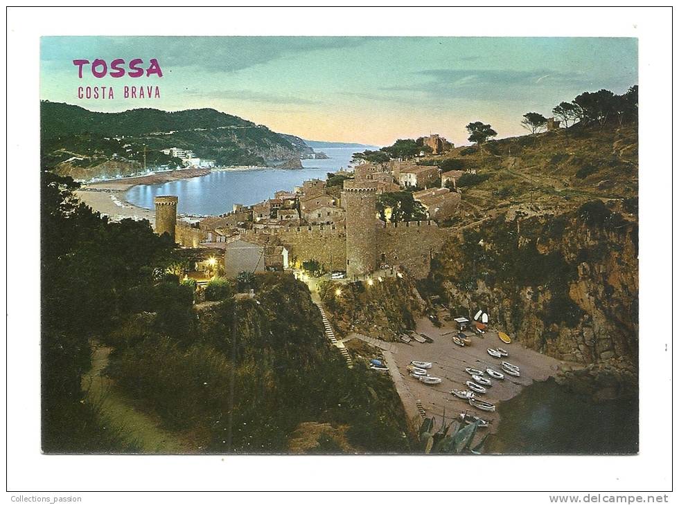 Cp, Espagne, Tossa De Mar, Crépuscule, Vila Vella, écrite - Gerona