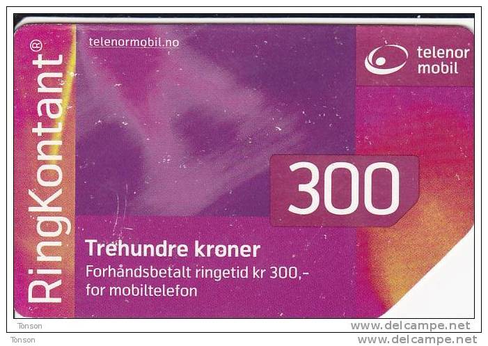 Norway, 300 Kr, RingKontant,  2 Scans. - Norway
