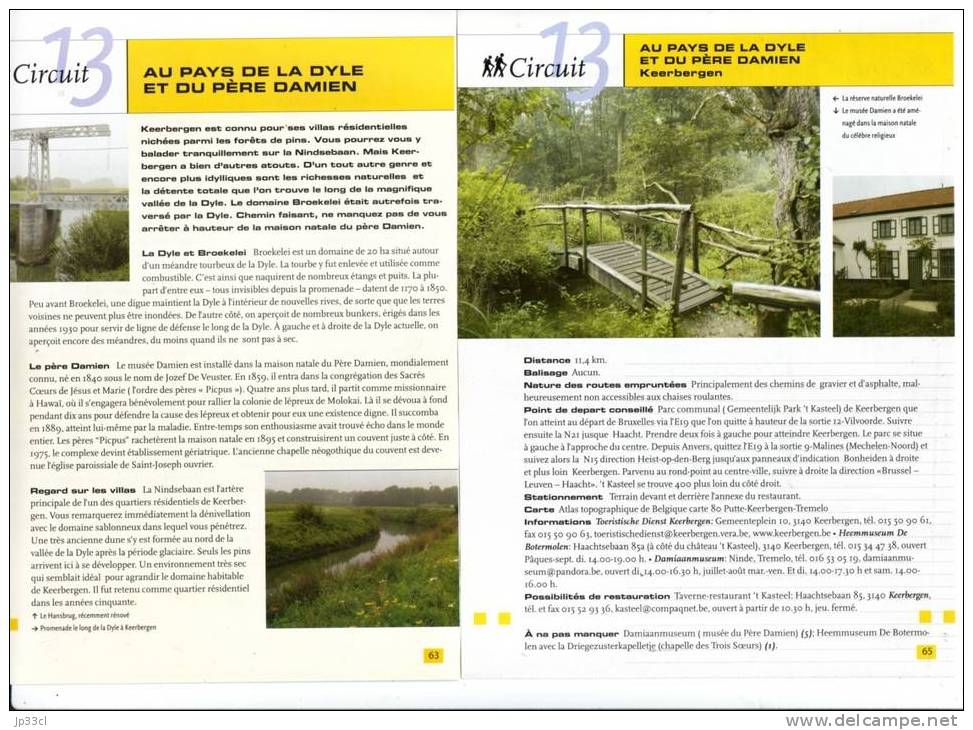 2 Fiches Tourisme "Promenade Pédestre : Au Pays De La Dyle Et Du Père Damien - Keerbergen" - Toerisme