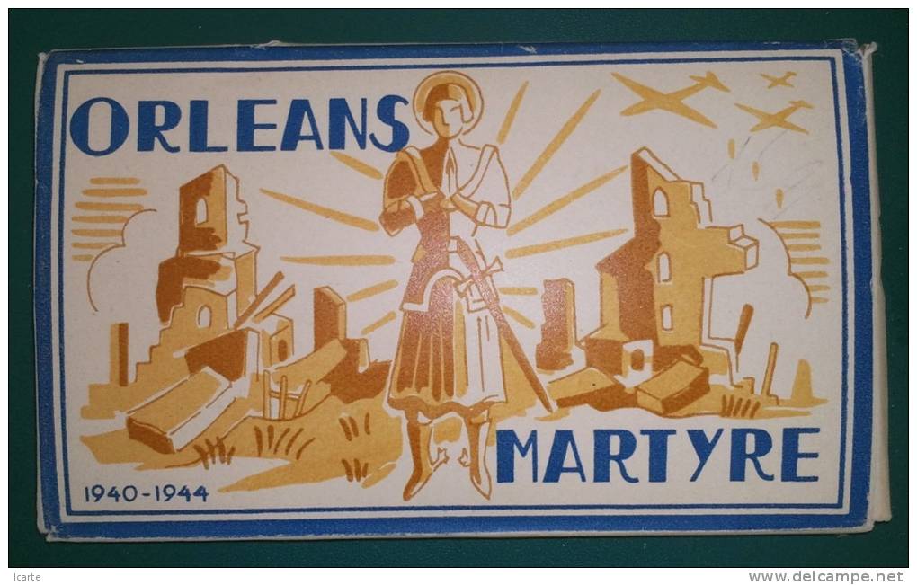 ORLEANS MARTYRE 1940 1944 Pochette 24 Photos Rues Bombardées Certaines Animées - 1939-45