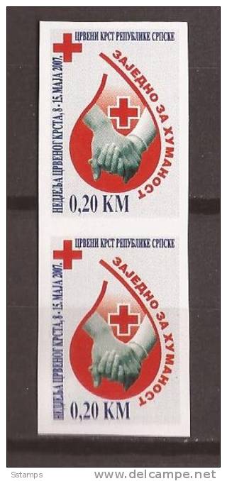 2007-20B BOSNIA REPUBLIKA SRSKA RED CROSS, BLOOD IMPERFORATE MNH - Erste Hilfe