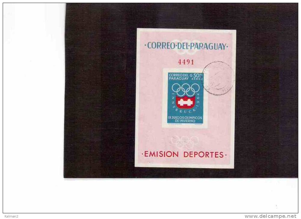 BF92   -   PANAMA    -   USED  BLOCK      NR. 48 - Winter 1964: Innsbruck