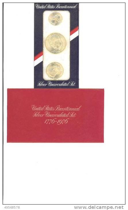 U.S.A. - UNITED STATES BICENTENNIAL - SILVER UNCIRCULATED SET  1776 - 1976 - - Gedenkmünzen