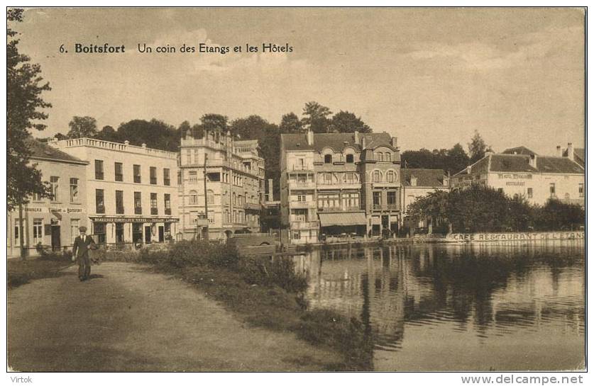 Boitsfort :  Un Coin Des Etangs Et Les Hotels  ( Ecrit Avec Timbre ) - Watermaal-Bosvoorde - Watermael-Boitsfort