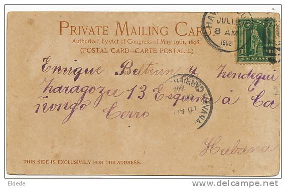 Un Mulo De La Habana La Havane Mulet No 5394 Attelage  Private Mailing Card 1902 - Cuba