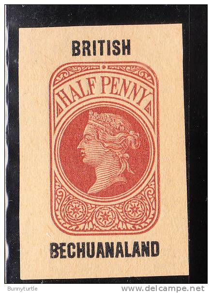 Bechuanaland Queen Victoria Cut Square Mint - 1885-1964 Bechuanaland Protectorate