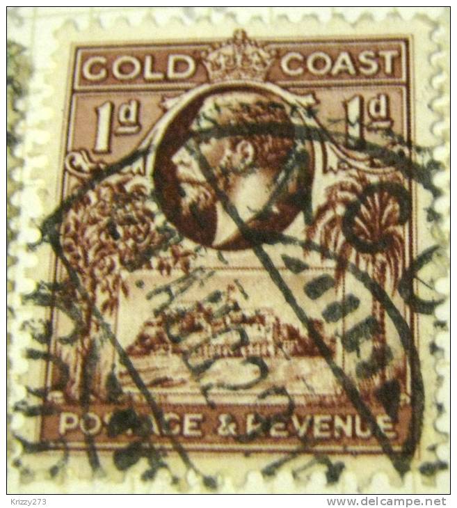 Gold Coast 1928 King George V And Christiansborg Castle 1d - Used - Goudkust (...-1957)