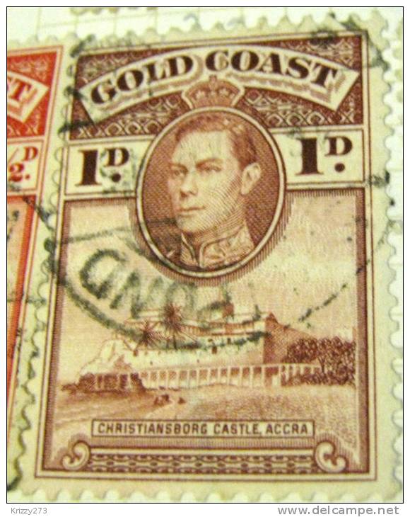 Gold Coast 1938 King George VI Christiansborg Castle Accra 1d - Used - Goudkust (...-1957)