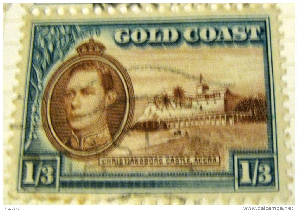 Gold Coast 1938 King George VI Christiansborg Castle Accra 1s 3d - Used - Gold Coast (...-1957)