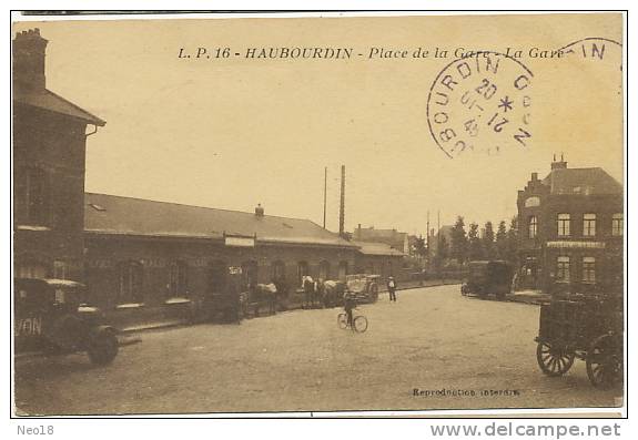 Haubourdin LP 16 Place De La Gare La Gare  Edit Lucien Pollet Lille  Voyagé - Haubourdin