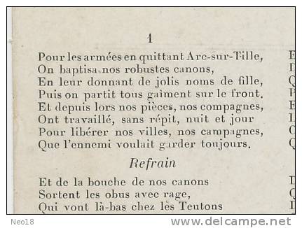 Is Sur Tille Carte Nos 155 Guerre 1914  Chanson Joanny Furtin Censuré Dijon Capitaine Ozouf - Is Sur Tille