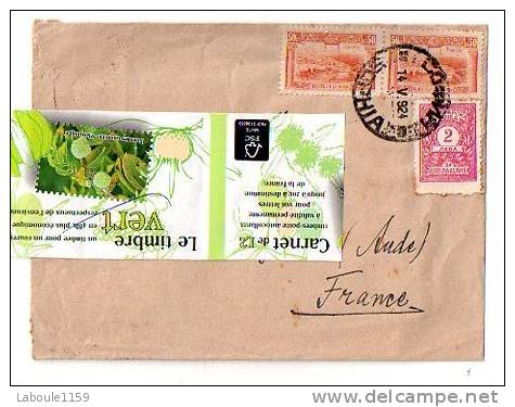 Sur Enveloppe DIM N IVANOFF SOFIA Circulée Vers Aude En 1924 : Vieux Timbres Oblitération SOPHIA  Estampille En V° - Storia Postale