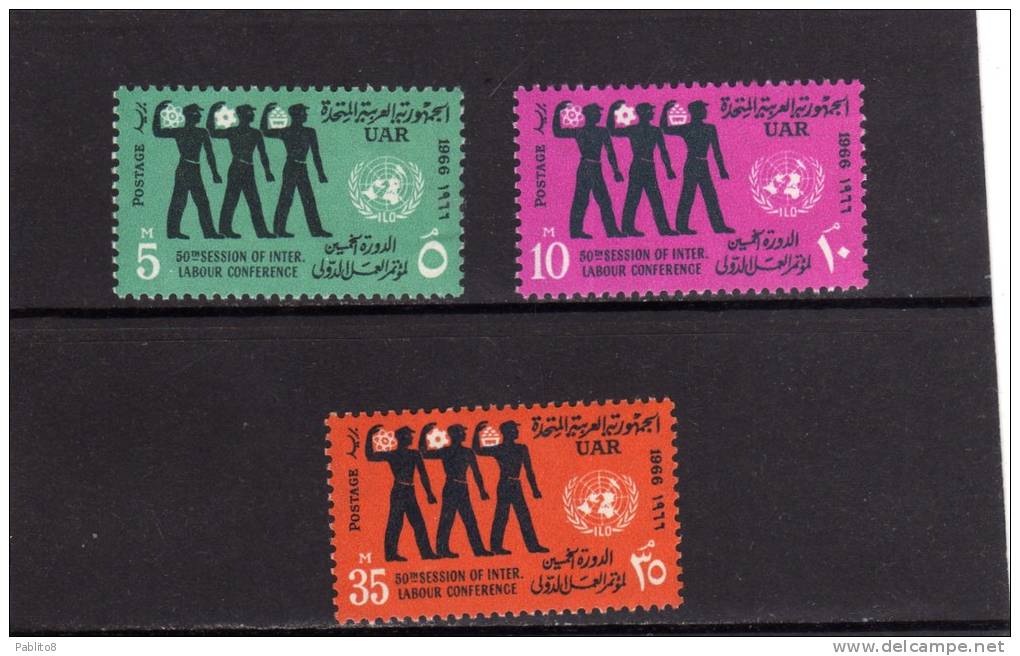 UAR EGYPT EGITTO 1966  50th Meeting Of The International Labour Organization (ILO) CONFERENZA LAVORO  MNH - Unused Stamps