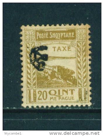 ALBANIA   -  1920  Postage Due  Opt. With Posthorm  20q Mounted Mint As Scan - Albania