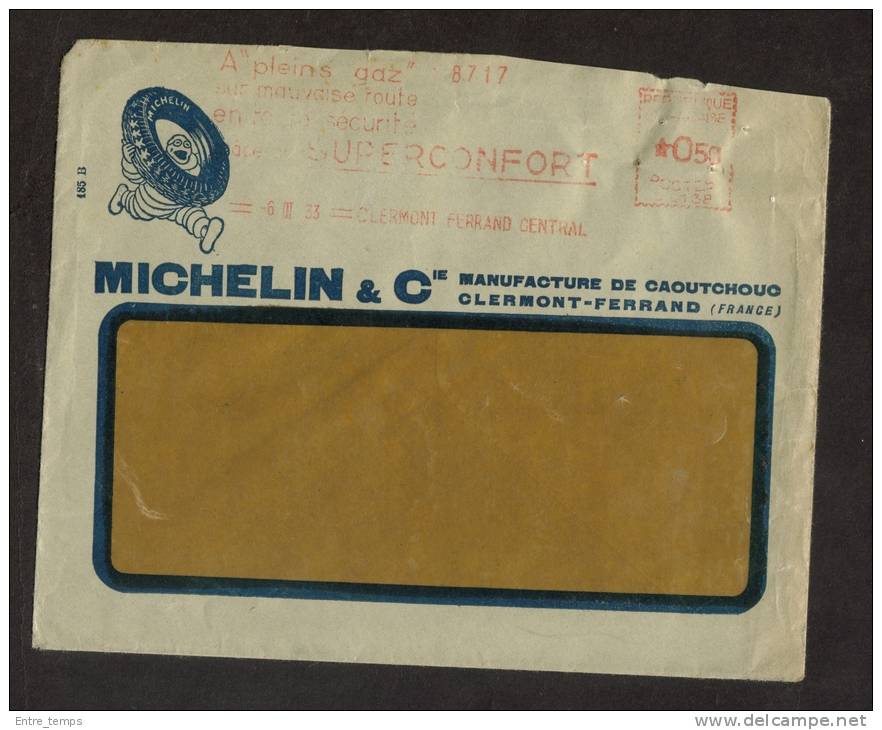 Enveloppe Michelin EMA 1933 - Other & Unclassified