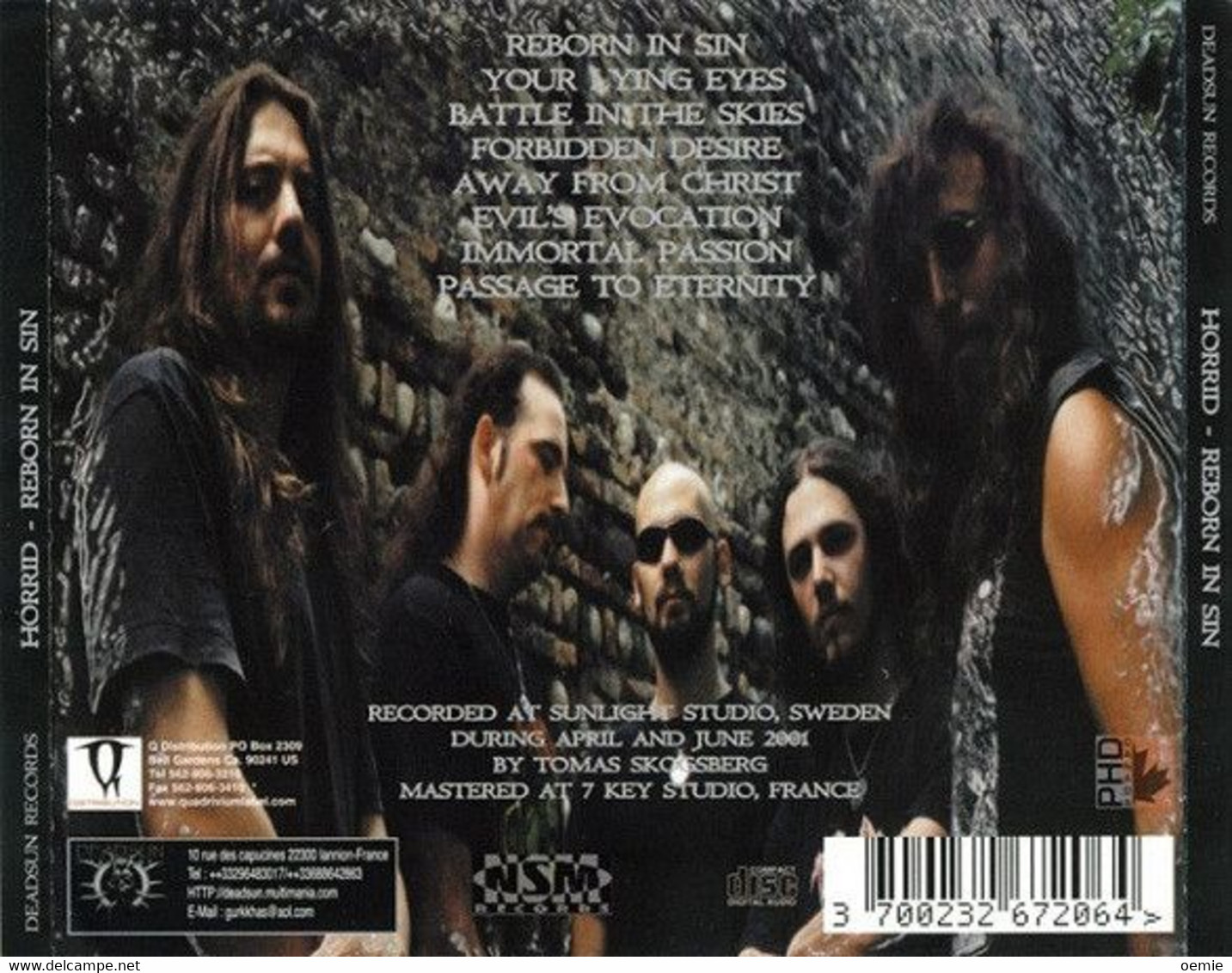 Horrid  °°  REBORN  IN  Sin   // CD ALBUM - Hard Rock & Metal