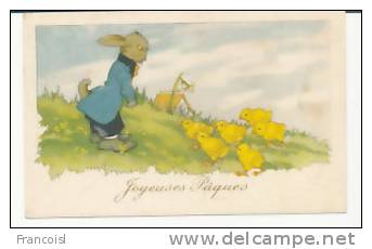 Joyeuses Pâques. Lapin Et Poussins - Easter