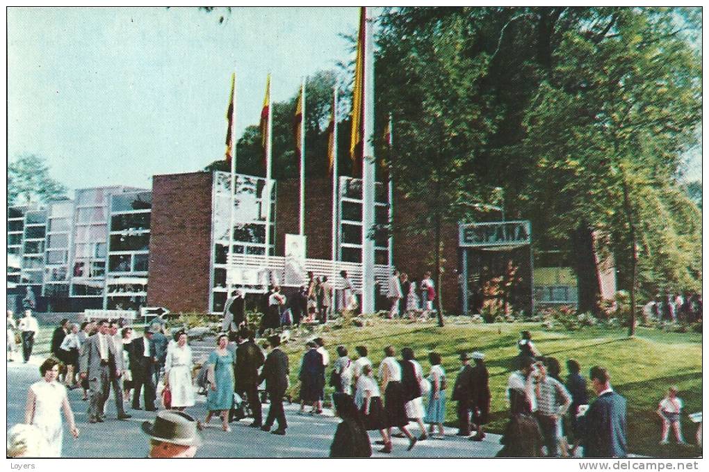 EXPOSICION UNIVERSAL E INTERNACIONAL DE BRUSELAS.Vista Exterior Del Pabellon Espanol-Vue Extérieure Du Pavillon Espagnol - Wereldtentoonstellingen