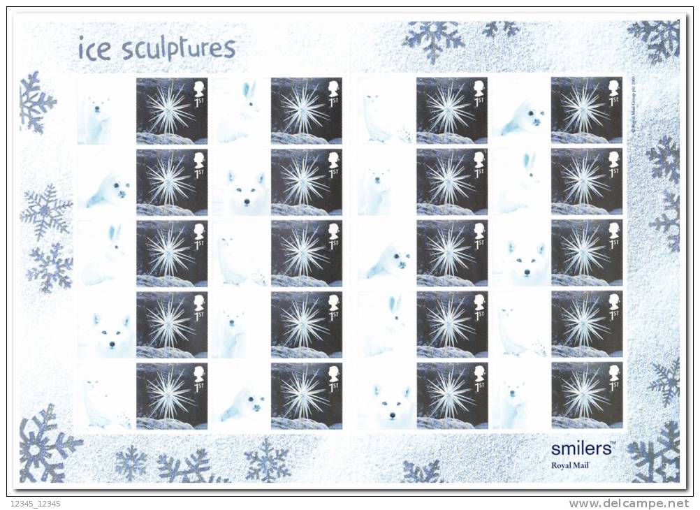 England Postfris MNH Complete Sheet Ice Sculptures - Blocchi & Foglietti