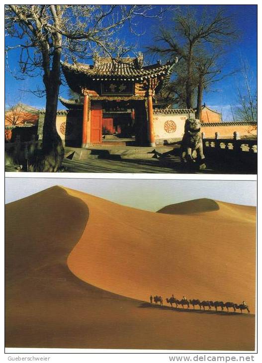 L-CH3 - CHINE Etui avec 10 cartes entiers postaux pour la Poste Aérienne Paysages de la Province du GANSU