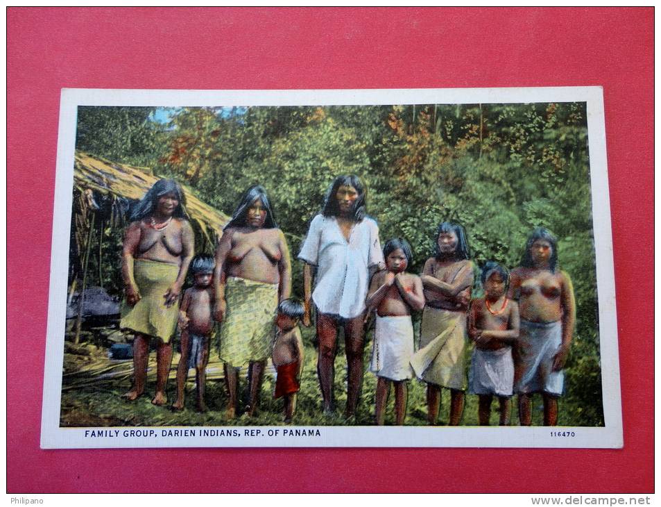 Panama -- Family Group  Darien Indians   Vintage Wb- - Ref  623 - Panama