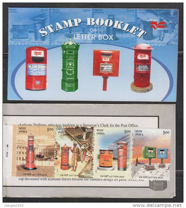 India    2005  INDIA POST  LETTER BOXES  STAMP BOOKLET  #  39731  Indien Inde - Unused Stamps