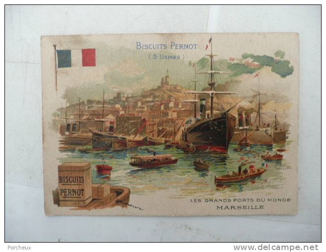 Chromo Biscuit PERNOT Les Grands Ports MARSEILLE - Pernot