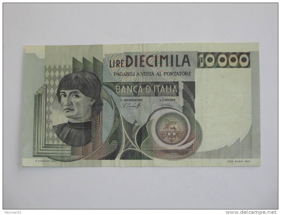 10000 LIRE - Diecimila - ITALIE  - Banca D´Italia 1976-1978. - [ 9] Sammlungen