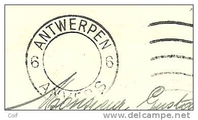 137 Op Kaart Met Mekanische Vlagstempel ANTWERPEN 6 Zonder Datummidden (muet) - Fortune Cancels (1919)