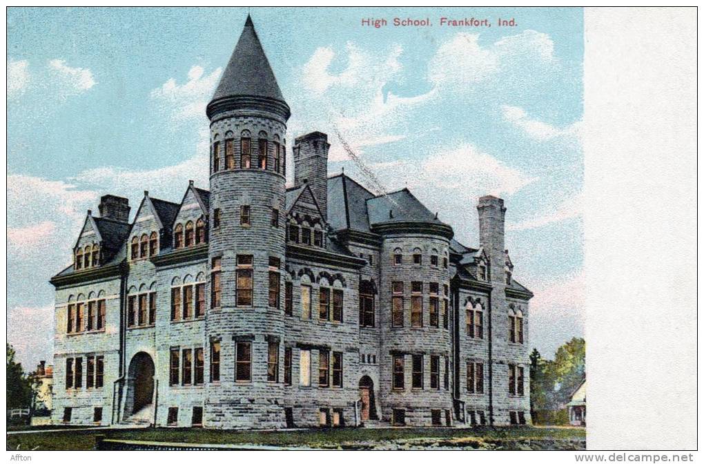 Frankfort IND High School 1905 Postcard - Otros & Sin Clasificación